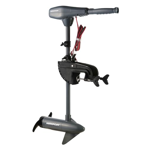 Newport Kayak Series 55lb Thrust Transom Mounted Saltwater Electric Trolling Motor w/LED Battery Indicator (24" Shaft)