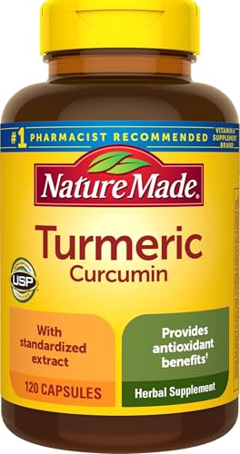 Nature Made Turmeric Curcumin 500 mg, Herbal Supplements, 120 Capsules