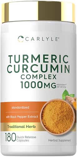 Carlyle Turmeric Curcumin with Black Pepper | 180 Capsules