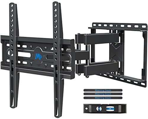 Mounting Dream TV Wall Mount for 32-70 Inch Television,Mount with Swivel and Tilt, Full Motion Bracket with Articulating Dual Arms, Fits 16inch Studs, Max VESA 400X400 mm, 99lbs, MD2380