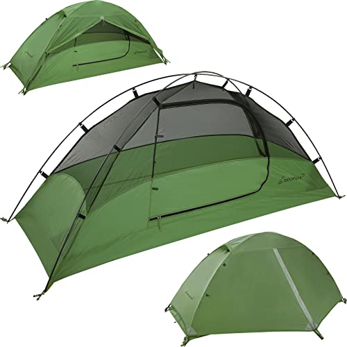 Clostnature 1 Person Tent for Backpacking - Ultralight One Person Backpacking Tent, Hiking Tents for One Man, Solo, Single Person