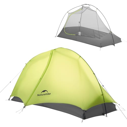 Naturehike Star Trail 2.3lb One Person Tent, Easy Setup, Compact, Spacious, Ultralight 1 Person Backpacking Tent for Camping, Outdoor, Hiking and Mountaineering