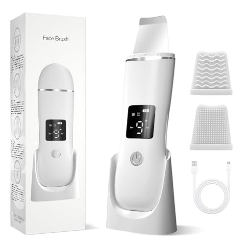 Face Scrubber Skin Spatula, Blackhead Remover with 4 Modes, Pore Extractor Face Spatula Deep Cleansing for Facial Skin Care Gift for Women
