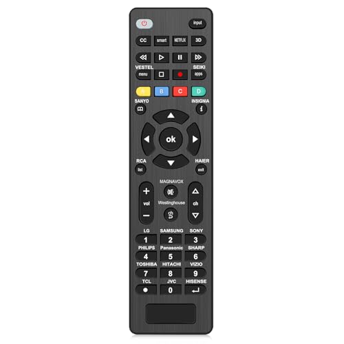 Hujidar Universal Remote Control for Samsung, LG, Vizio, TCL, Sony, Insignia, Sharp, Philips, Panasonic, JVC, Hisense, Toshiba, Sanyo, Seiki, and Other Brands Smart TV(Universal TV Remote)