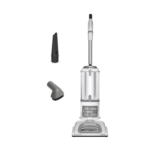 Shark Upright Vacuum Cleaner | Navigator Lift-Away | Pet Hair, Carpet & Hard Floor Cleaning | Dusting Brush & Crevice Tool | HEPA Filter | Swivel Steering | White/Silver | NV356E