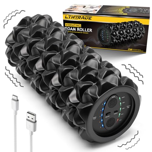 LTHTRADE Vibrating Foam Roller, 5-Speed Electric Roller, Rechargeable
