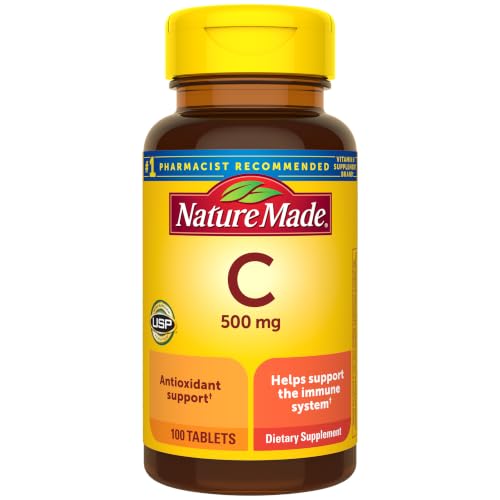 Nature Made Vitamin C 500 mg Tablets for Daily Immune Support, 100 Count