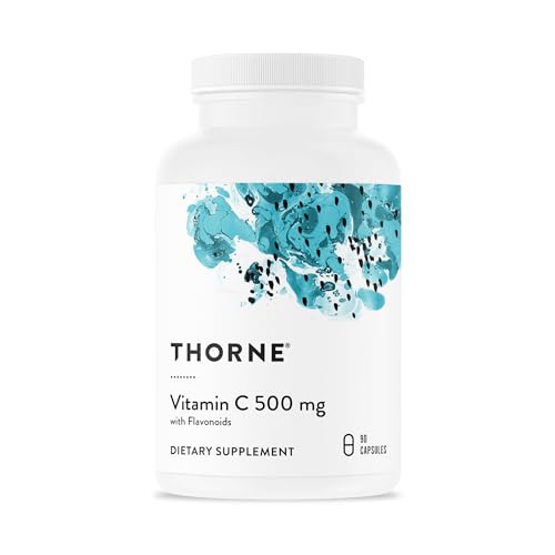 THORNE Vitamin C 500 mg, Citrus Bioflavonoids from Oranges, 90 Capsules