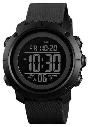 SNE Digital Watch Sports Waterproof Military Back Light Small Watch for Men Black 1426