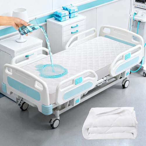 Hospital Bed Mattress Protector Cover Waterproof 36" x 80" x 14", White