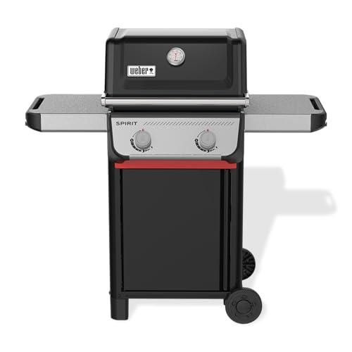 Weber Spirit E-210 Liquid Propane Gas Grill for Outdoor Cooking and BBQ, 2 Burners, Black – Porcelain-Enameled Cast-Iron Grates & Snap-Jet Ignition