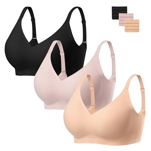habibee Wireless Jelly Bra for Women Comfort Seamless Full Coverage Bras