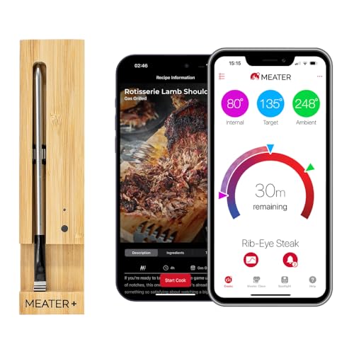 MEATER Plus Smart Meat Thermometer, Honey, Bluetooth, 165ft, Grill & Oven