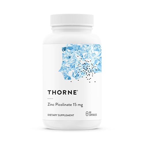 THORNE Zinc Picolinate 15 mg, Highly Absorbable Zinc, 60 Capsules