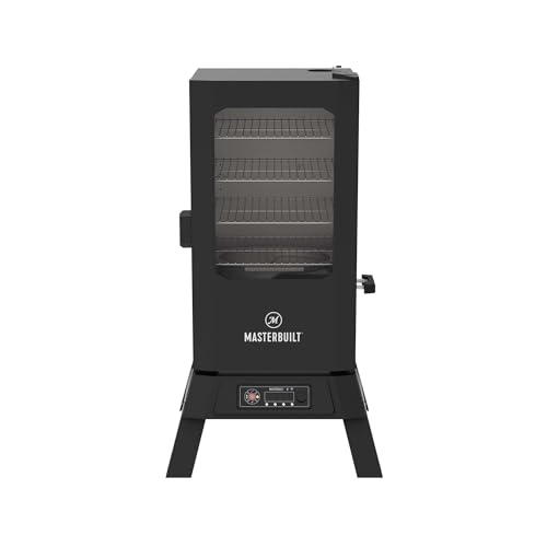 Masterbuilt®710 WiFi Digital Smoker, Vertikales Design, 711 Cooking Sq. Inches, 4 mit Chrom beschichtete Smoking Racks, Wood Chip Loader, elektrische Energiequelle zum Einstecken und Starten des Garens, Black Model MB20070924