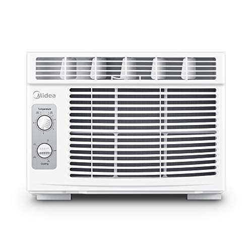 Midea 5,000 BTU EasyCool Small Window Air Conditioner - Kühlt bis zu 150 Sq. Ft. mit leicht bedienbaren mechanischen Steuerungen und wiederverwendbarem Filter, perfekt für kleines Schlafzimmer, Wohnzimmer, Home Office
