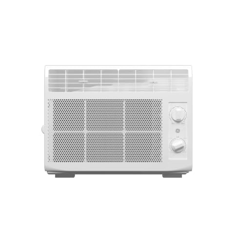 GE Window Air Conditioner 5,000 BTU AC Unit für kleine Räume bis zu 150 sq ft mit manuellen Bedienelementen & 2 Kühlmodi für Schlafzimmer oder Wohnzimmer, einfaches Installationsset, Weiß