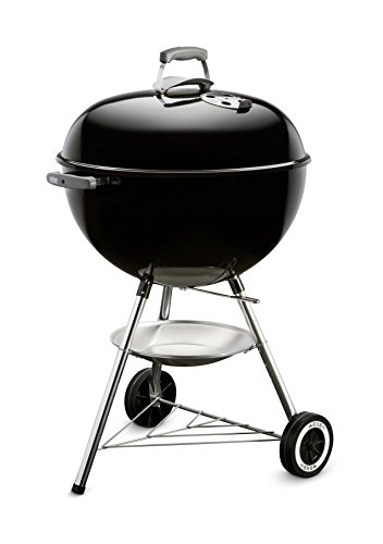 Weber Original Kettle Charcoal Grill, 22-Inch, Black – Classic Outdoor BBQ Grill with One‑Touch™ Cleaning System & Precise Temperature Control Dampers