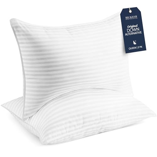 Beckham Hotel Collection Bed Pillows Standard/Queen Size Set of 2 - Original Soft Down Alternative Pillow for Sleeping - Weiche Unterstützung für Rücken-, Bauch- oder Seitenschläfer