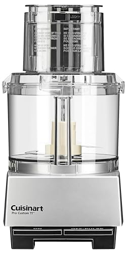 Cuisinart Food Processor, Dishwasher Safe 11-Cup Food Processor mit Slicing & Shredding Discs, Cuisinart Pro Custom 11 Stainless Steel Electric Chopper & Kitchen Food Processor, Chrome, DLC-8SBCYP1