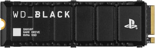 WD_BLACK 2TB SN850P NVMe M.2 SSD Officieel gelicentieerde opslaguitbreiding voor PS5-consoles, tot 7,300MB/s, met heatsink - WDBBYV0020BNC-WRSN