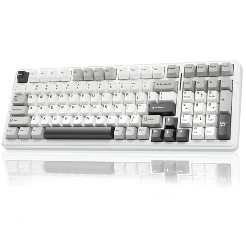 AULA F99 Wireless Mechanical Keyboard,Tri-Mode BT5.0/2.4GHz/USB-C Hot Swappable Custom Keyboard,Pre-lubed Linear Switches,RGB Backlit Computer Gaming Keyboards for PC/Tablet/PS/Xbox