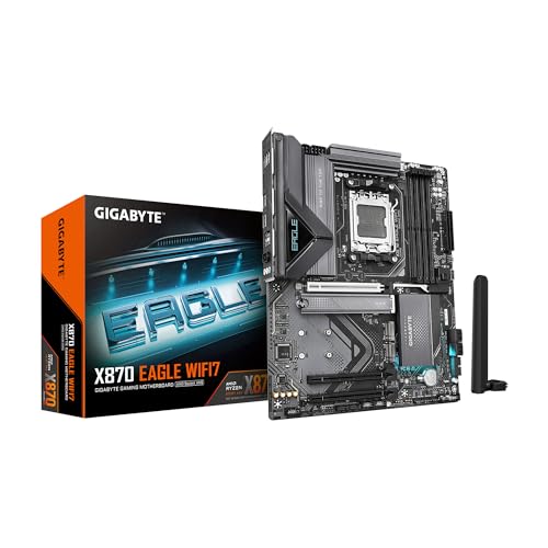 GIGABYTE X870 Eagle WIFI7 AMD AM5 LGA 1718 moederbord, ATX, DDR5, 4X M.2, PCIe 5.0, USB4, WIFI7, 2.5GbE LAN, EZ-Latch, 5-Year Warranty