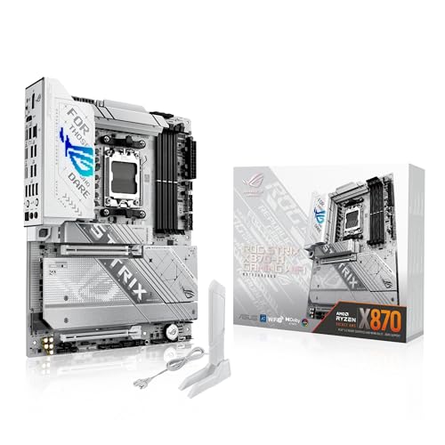 ASUS ROG Strix X870-A Gaming WiFi AMD AM5 X870 ATX moederbord 16+2+2 Power Stages, Dynamic OC Switcher, Core Flex, DDR5 AEMP, WiFi 7, 4X M.2, PCIe® 5.0, Q-Release Slim, USB4®, AI OCing & Networking