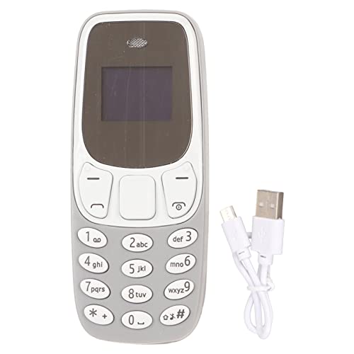 Zopsc Small Cell Phone, BM10 Smallest Mobile Phone Unlocked, GSM 2 in 1 Mini Mobile Phone with Hands Bluetooth Dialler Dual SIM Card GSM. (Grey)