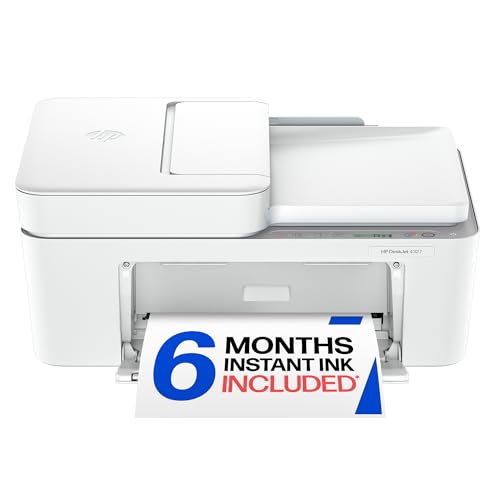 HP DeskJet 4327 Wireless All-in-One Color Inkjet Printer, Scanner, Copier, 6 Month Trial of Instant Ink Included, AI-Capable (B3ZF6A)
