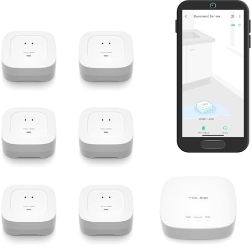 YoLink Water Leak Starter Kit: Hub + 6 Leak Sensor 4