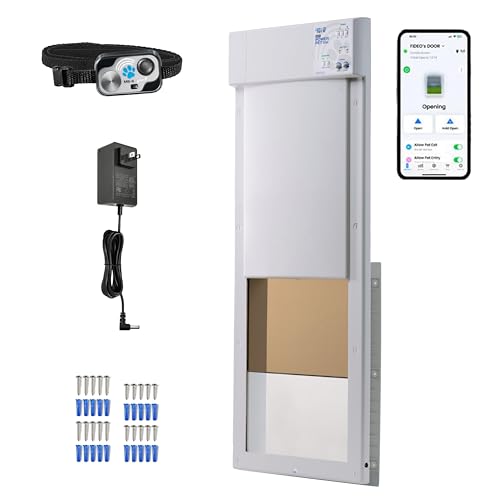 Power Pet Automatic WiFi Pet Door, große Türmontage, werkseitig generalüberholt von High Tech Pet, zertifiziert, volle Garantie, durch Haustier bedient, automatische Dead-Bolt-Verriegelung, luftdicht, schnell, leise, montiert in den USA