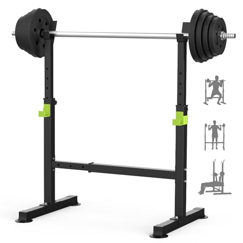 FitinOne Squat Rack, Height-Adjustable Dumbbell Rack for Home Gym, Multi-Function Barbell Rack, Portable Strength Training Dumbbell Rack, Home Gym Power Station for Home