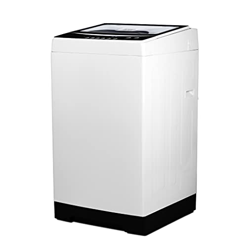 BLACK+DECKER 3.0 Cu. Ft. Portable Washer, Waschmaschine mit 26.5 lb. Kapazität, 6 Zyklen, Quick Connect Sink Adapter und Ablaufschlauch inklusive, Transparenter Deckel & LED-Anzeige, BPW30MW, White
