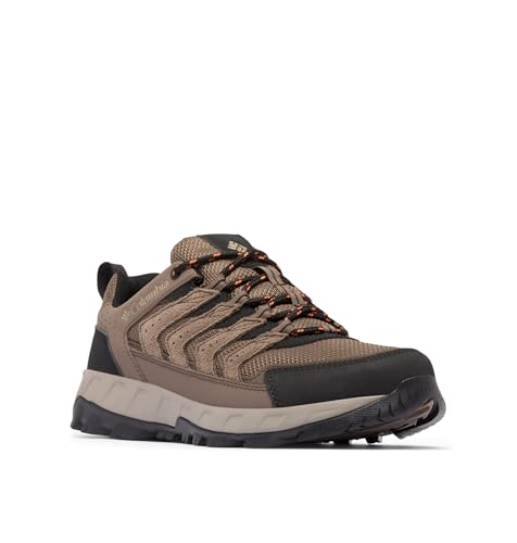 Columbia Mens Strata Trail Low, Mud/Tangy Orange, 14 Wide