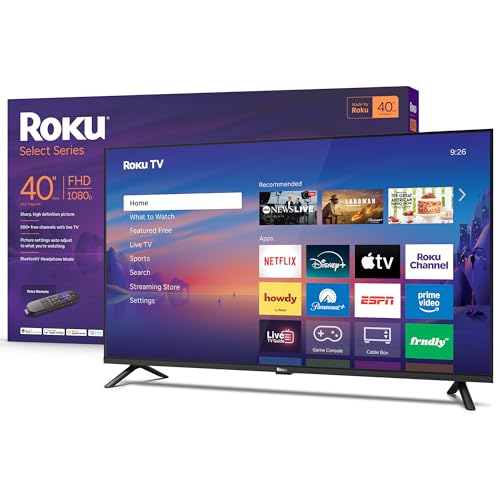 Roku Smart TV 2026 – 40-Inch Select Series, 1080p Full HD TV
