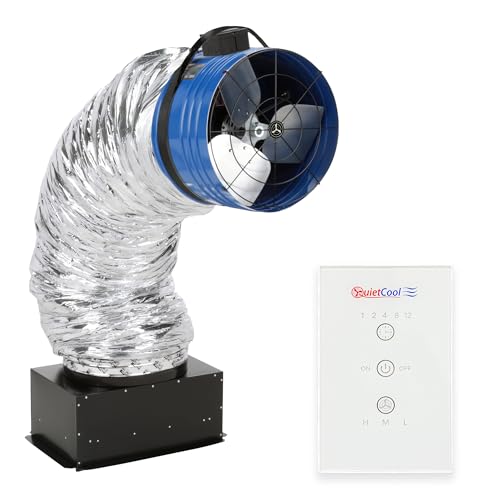 Quietcool QC CL-4700 RF Classic Advanced Whole House Fan with Wireless Control - Up to 4415 CFM - Two Speed - Covers up to 2,208 SQFT - 10 Year Warranty - Removable Grille