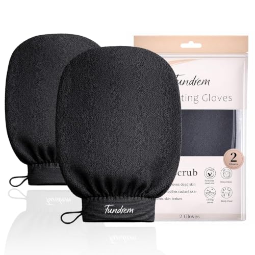Exfoliating Glove 2 Pack, Korean Exfoliating Mitt, Body Scrubber Exfoliator