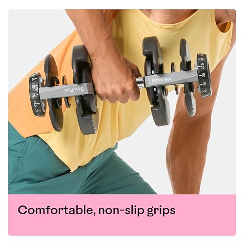 Bowflex Results Series SelectTech Dumbbells in a home gym setting