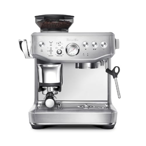 Breville Barista Express Impress BES876BSS in Brushed Stainless Steel front view
