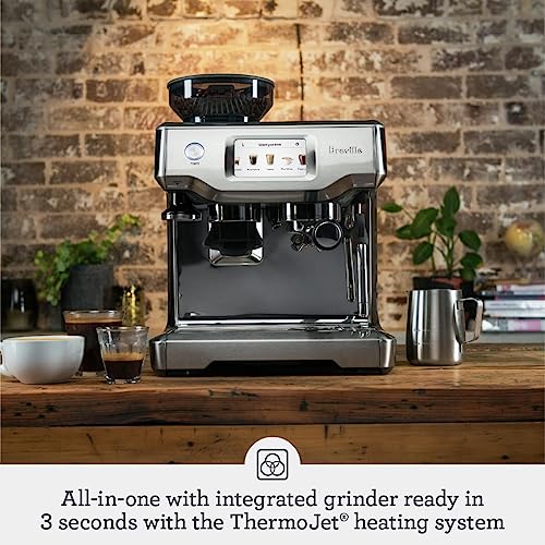 Breville Barista Touch BES880BSS side profile on kitchen counter