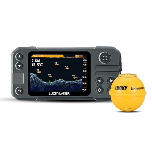 LUCKY Kayak Portable Fish Finder Transducer Wireless Sonar Fish Finders Boat Rechargeable Handheld Fish Depth Finder Fishing MT-202