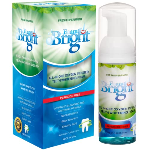 Aligner & Retainer Cleaner Whitening Foam | Compatible with Invisalign, Byte, Candid, ClearCorrect | Night Guard Mouth Guard Denture Cleaner | Whitens Teeth, Peroxide Free, Enamel Safe | FoamBright