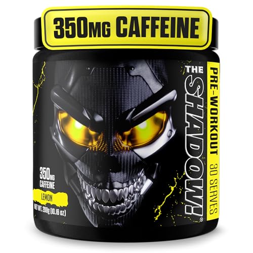 JNX SPORTS The Shadow! High Stim Preworkout | 350mg of Caffeine | Lemon 30 Servings | Electric Energy, Mental Focus & Superhuman Strength for Men & Women