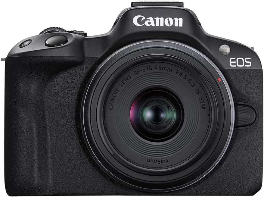 Canon EOS R50 Mirrorless Camera RF-S18-45mm F4.5-6.3 is STM Lens Kit