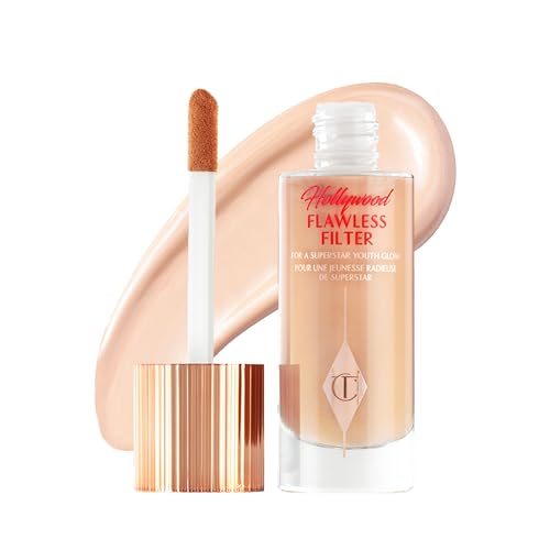 Charlotte Tilbury Hollywood Flawless Filter - Multi‑Use Makeup Primer, Complexion Booster & Illuminating Liquid Highlighter with Sheer Coverage - Smooths & Blurs Skin - 2 Fair
