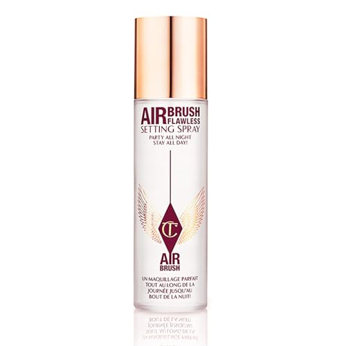 Charlotte Tilbury Airbrush Flawless Setting Spray - Ultra-Fine Hydrating Mist to Prime & Set Makeup Up to 16Hr – Soothes and Blurs Skin, Waterproof, Wedding Makeup