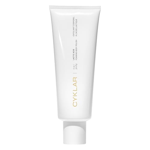 Cyklar Lactic Acid Body Polish – Chemical Exfoliator with AHAs & Volcanic Pumice – Added Glycerin for Skin Hydration – Fragrance-Free, 11 fl oz