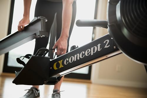 Close-up of Concept2 RowErg device holder and PM5 monitor