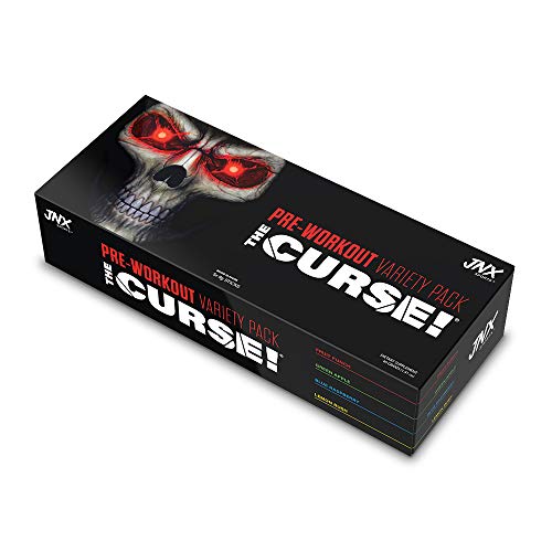 JNX Sports The Curse! Sample Variety Pack Pre Workout Powder with Creatine – Extreme Energy Preworkout for Men & Women – 5x8 g Sample – L Citrulline, Beta Alanine & Caffeine for Pump, Strength & Focus